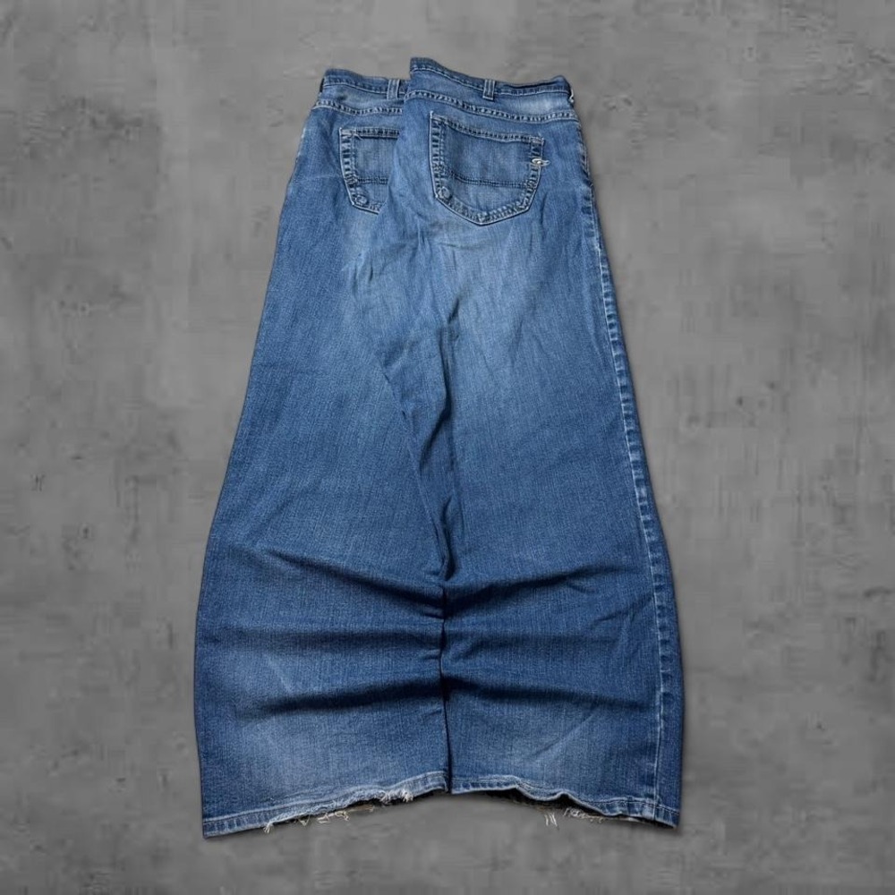 Y2K Vintage Baggy Point Zero Jeanswear Wide Leg Medium Wash Denim